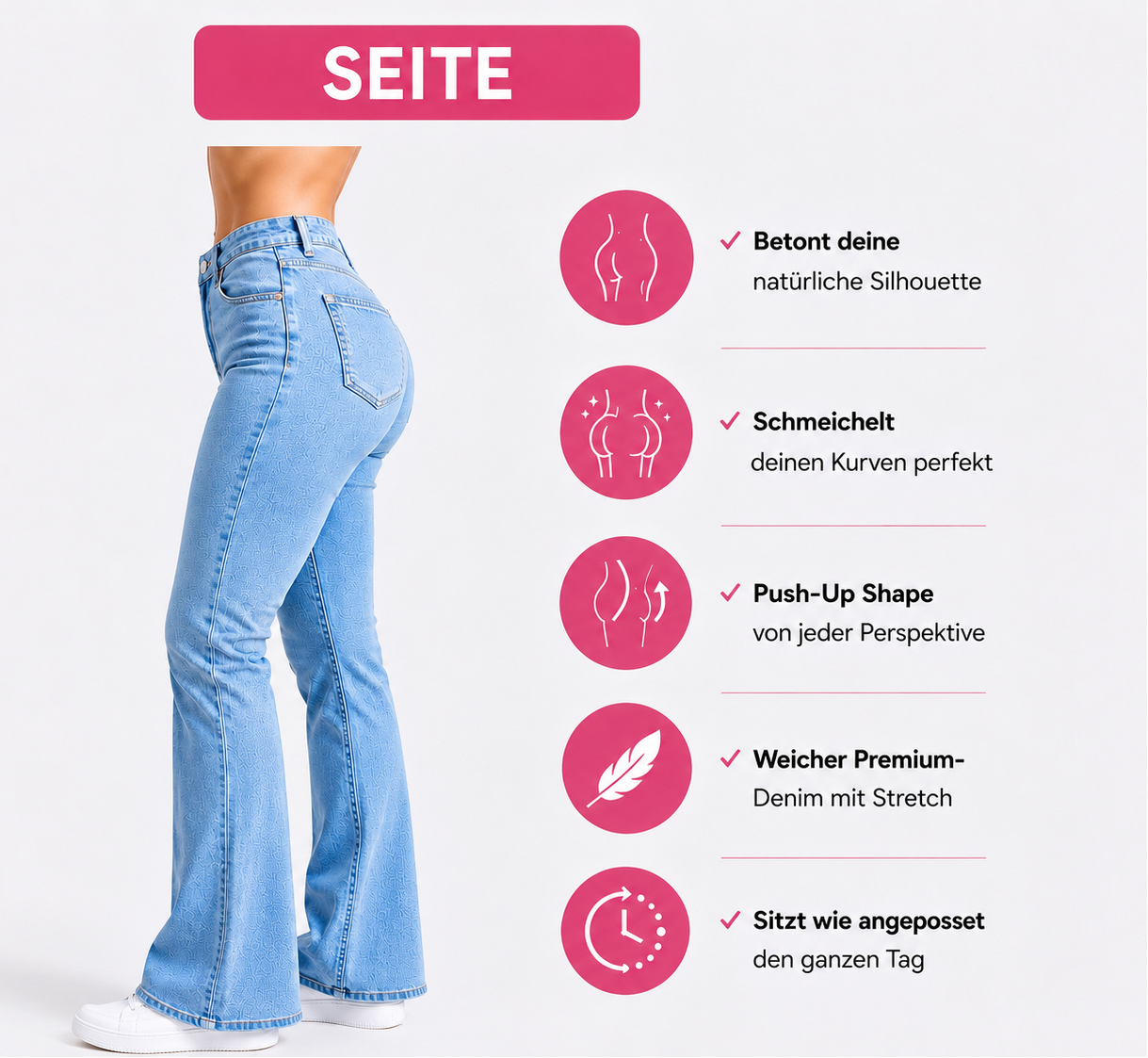 BBL Jeans mit Push-Up Effekt